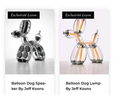 Jeff Koons × Lexon Balloon Dog Speaker + Lamp SET