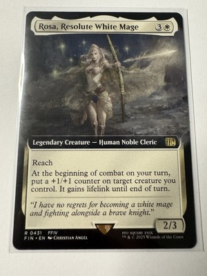 Rosa, Resolute White Mage (Extended Art)   Final Fantasy   Magic (mtg)