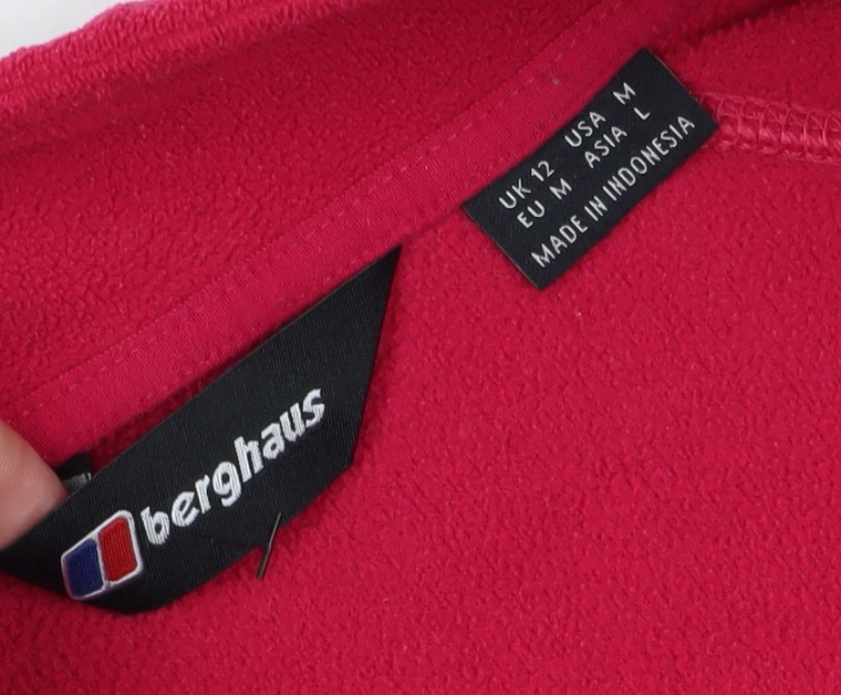 Sudadera polar Berghaus roja cuello falso para mujer M Foto 3 de 4