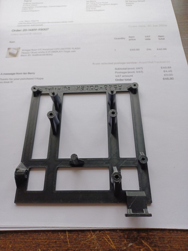 Amiga 500 Gotek 3D printed black colour bracket