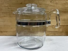 Vintage Pyrex 7759-B Flameware Glass Percolator Coffee Pot W Lid Only 9 Cup