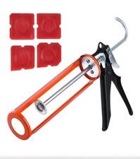 Caulking Gun, 10:1 Thrust Ratio Caulk Gun with 4pcs Sealant Finishing Tools