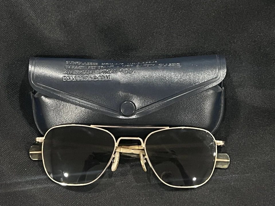 Gafas de sol raras 1976 DSA edición militar HCU - 4/P piloto aviador 12 k GF AO Foto 4 de 4