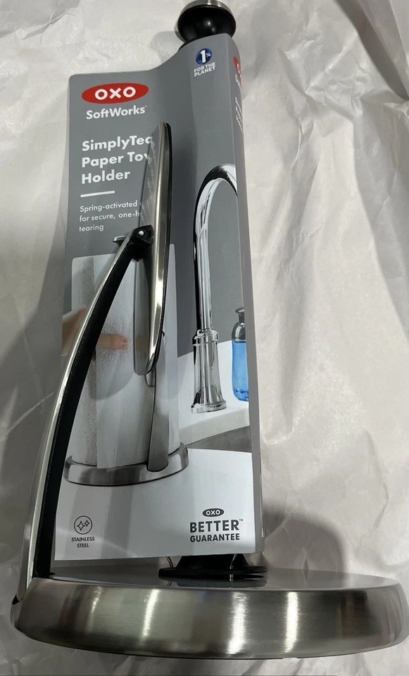 OXO SoftWorks Simplytear Paper Towel Holder, Simply Tear, One-handed Design New - Image 2 of 4
