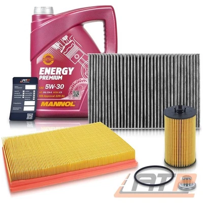 BESTPRICE INSPEKTIONSPAKET SET A + 5l 5W-30 FÜR OPEL ASTRA G H J +GTC 1.2 1.4 1.6 1.8