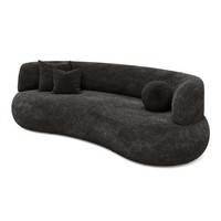 Sofa 2-Sitzer Chenille 253X100X77 Dunkelgrau Luna