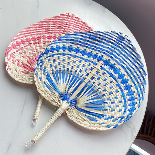 Hand-Woven Fan Summer Cooling Cattail-leaf Fan Wall Decoration Hanging Fan - Picture 12 of 16