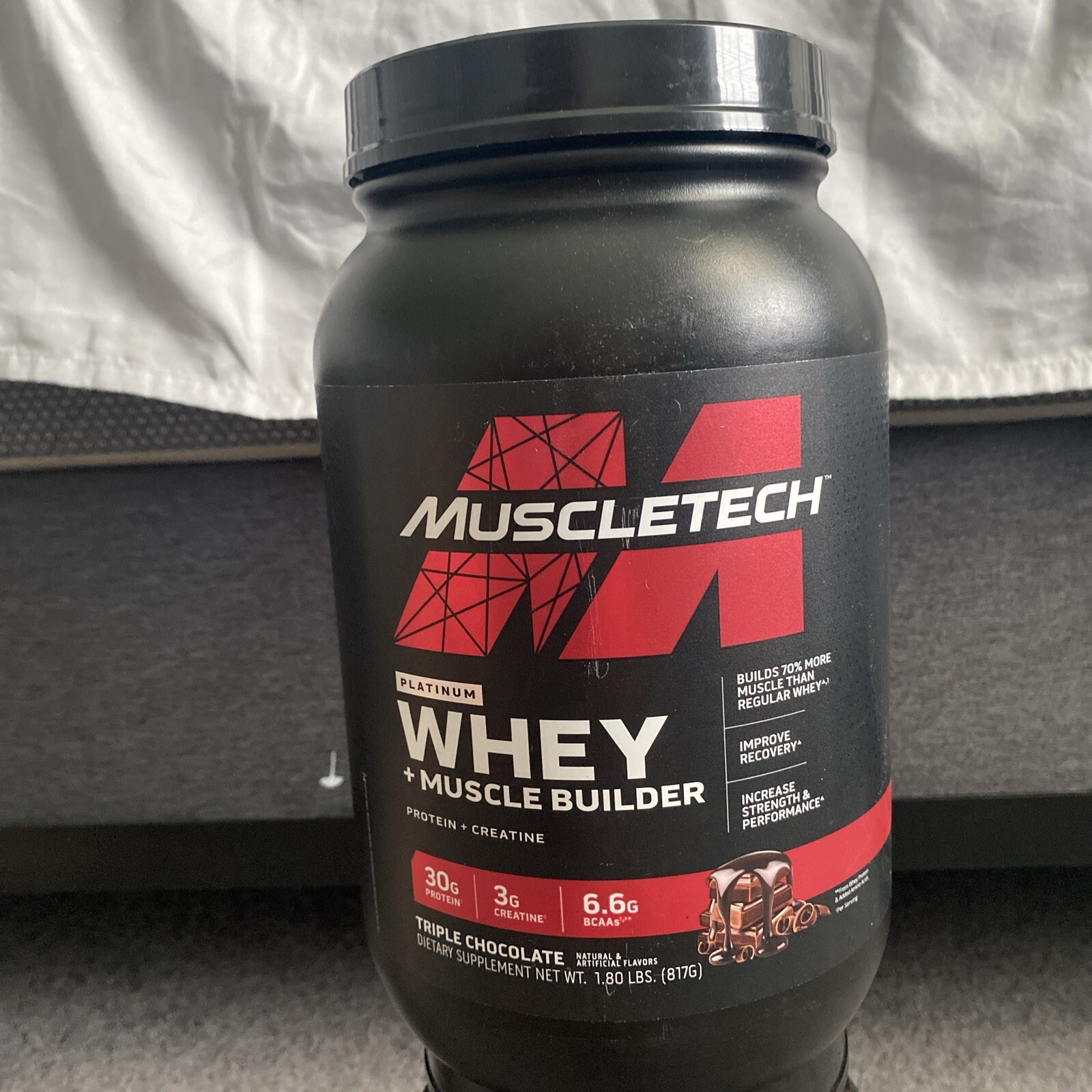 Muscletech Platinum Whey Plus Muscle Builder Protein Powder, 30g Protein