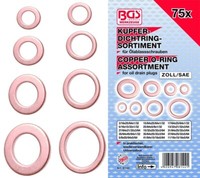 Bgs Dichtring-Sortiment | Kupfer | ZollgrößEn | FüR ÖL-Ablassschrauben | 75-Tlg.