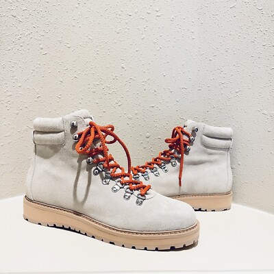 Greats Lorimer Suede Ivory Women s Ankle Hiker Boots Size US 10 NEW
