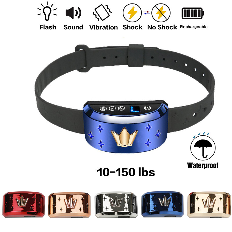 Rechargeable Anti Bark Vibration Collar Static shock Vibrate Stop Dog Trainer