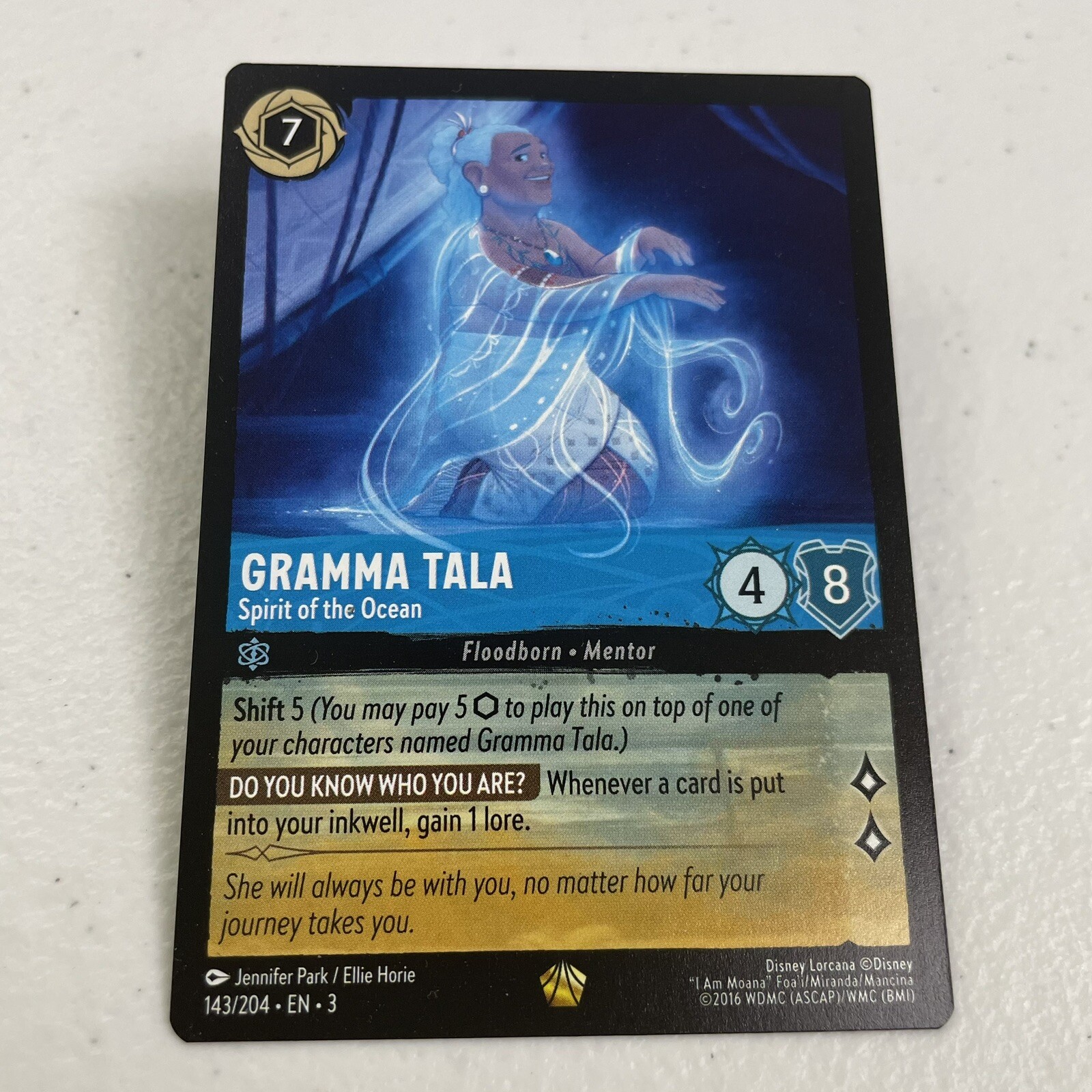 Gramma Tala Spirit Of The Ocean 143/204 Near Mint Into the Inklands Lorcana