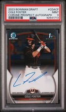 2023 Bowman Draft Cole Foster Auto PSA 9