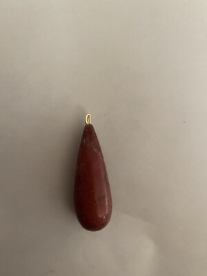 Pendant 14K Gold Rhodochrosite Big 44mm x 15mm Pink & Black Vintage Mint