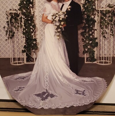 VTG 1980's San-Martin Int'l Bridals Beaded Wedding Dress-Preserved & Boxed Sz.10