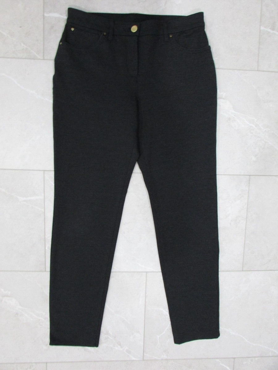 Chicos So Slimming Ponte Pants Size Reg (US 4) Charcoal Gray Stretch