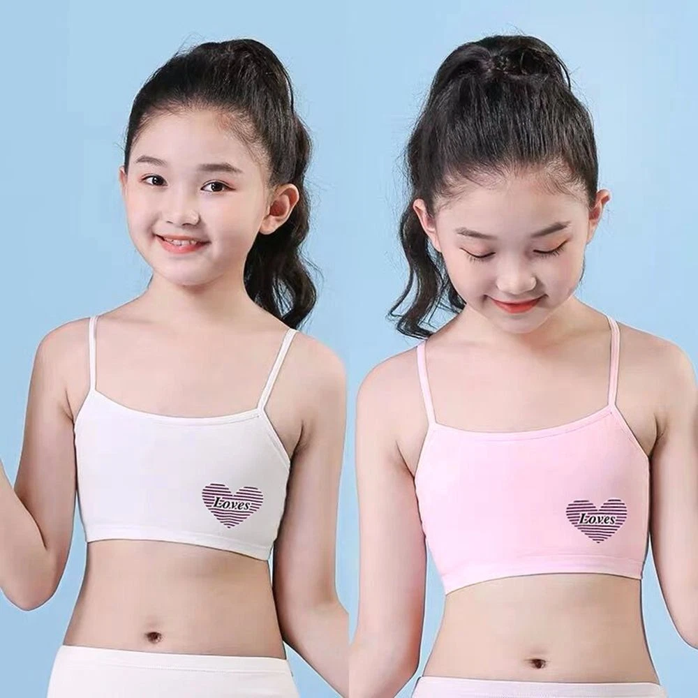 Cheap 3Pc/lot Kids Underwear Cotton Girls Tank Top Candy Color