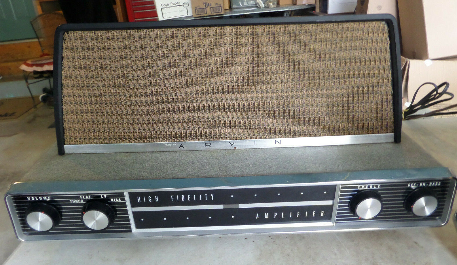 1950's Arvin HiFidelity 3586 AM/FM/Stereo Tube Radio & Tube Amplifier