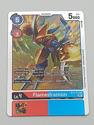 Digimon TCG Flamedramon Rare NM