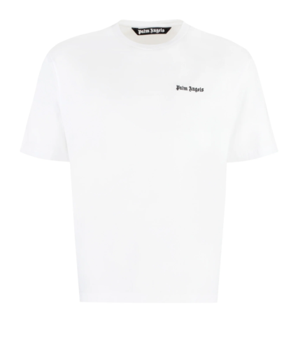PALM ANGELS CLASSIC REGULAR FIT WHITE T-SHIRT SIZE MEDIUM