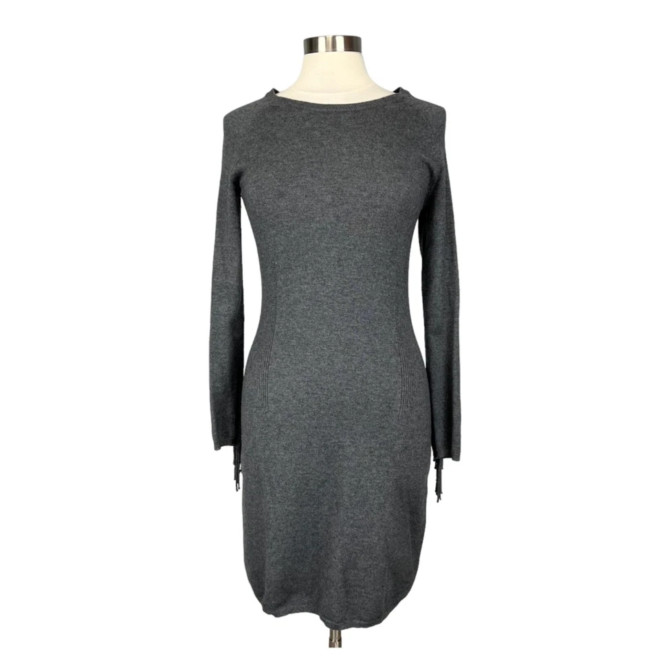 Vestido Yoana Baraschi Mujer Cuervo Flecos Gris Carbón Suéter Talla Mediana Foto 2 de 4