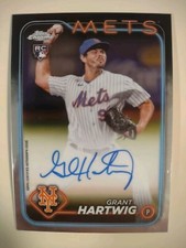 2024 Topps Chrome Grant Hartwig RC  Auto  #RA-GH - Mets Autograph