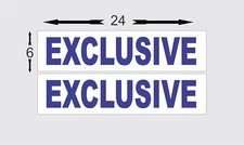 Exclusive BLUE 6"x24" REAL ESTATE RIDER SIGNS Buy 1 Get 1 FREE 2 Sided