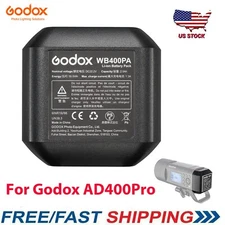 Godox WB400P Li-ion Battery Replacement for Godox AD400Pro Strobe Flash 2600mAh