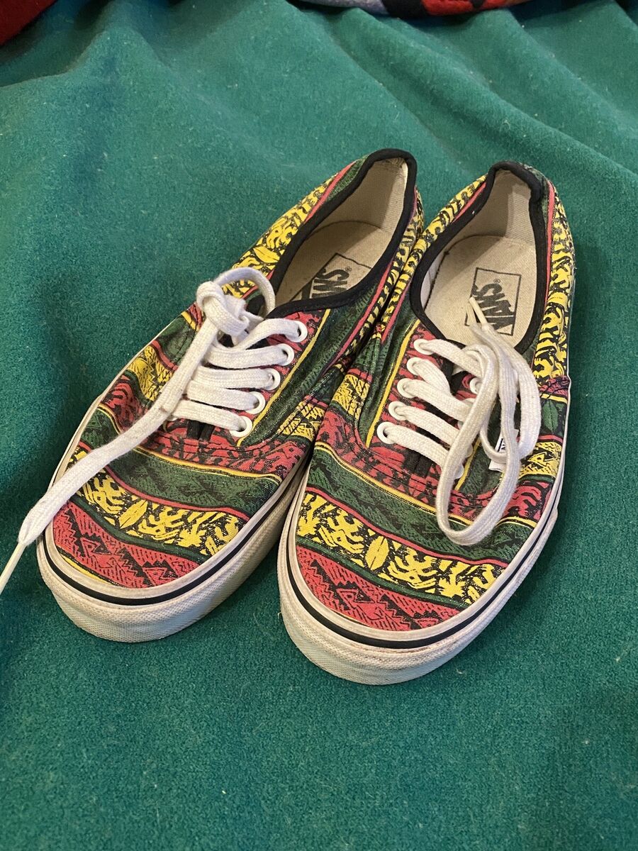 VANS VAN DOREN RASTA/TRIBAL LACE UP SNEAKER MEN'S 7.5 VANS VAN DOREN RASTA/TRIBAL LACE UP SNEAKER MEN'S 7.5