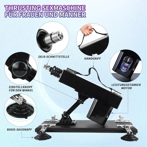 Sex Maschine Fickmaschine mit Dildo Set Sexspielzeug Vibrator Anal Stimulator DE - Bild 4 von 16