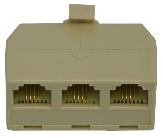 10 GC Triplex 3 Line Wall Jack Splitter Adapter 309656 Telephone Phone Modem eBay