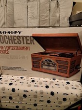 Crosley Rochester 5-in-1 Entertainment Center CR66-PA Turntable Radio Cassette
