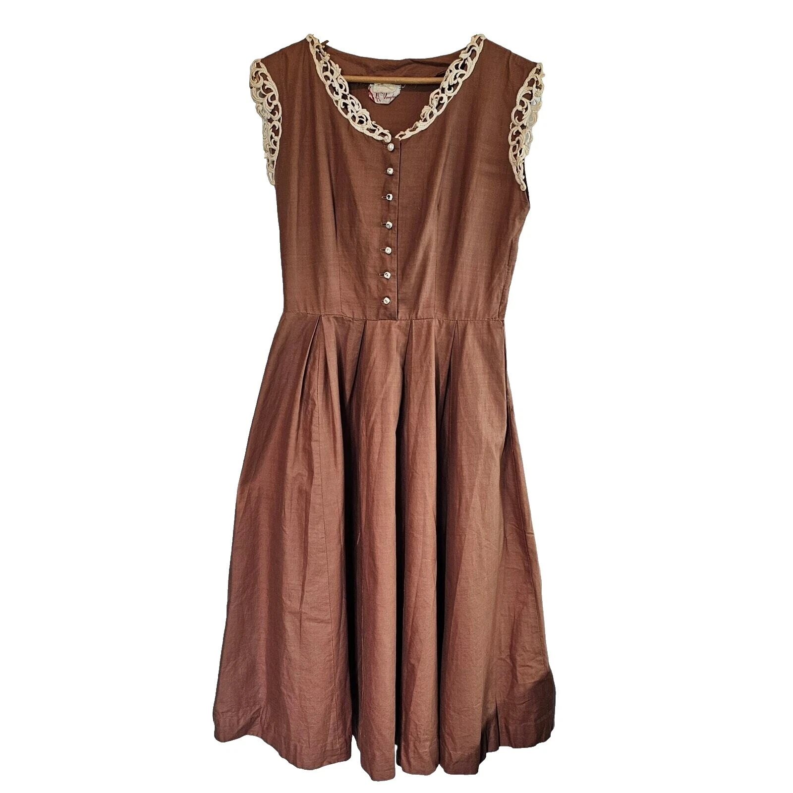 Brown Mod/Gogo Vestidos Vintage para Mujeres