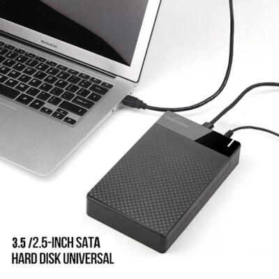 UNIONSINE 2.5/3.5 Zoll SATA auf USB 3.0 Festplattengehäuse, SSD HDD Externe Adapter Case