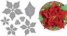 Layered Poinsettia Etched Cutting Dies,DIY Scrapbooking Artist Metal Cutting...