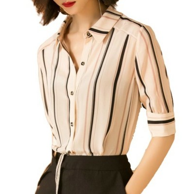 striped formal shirt womens