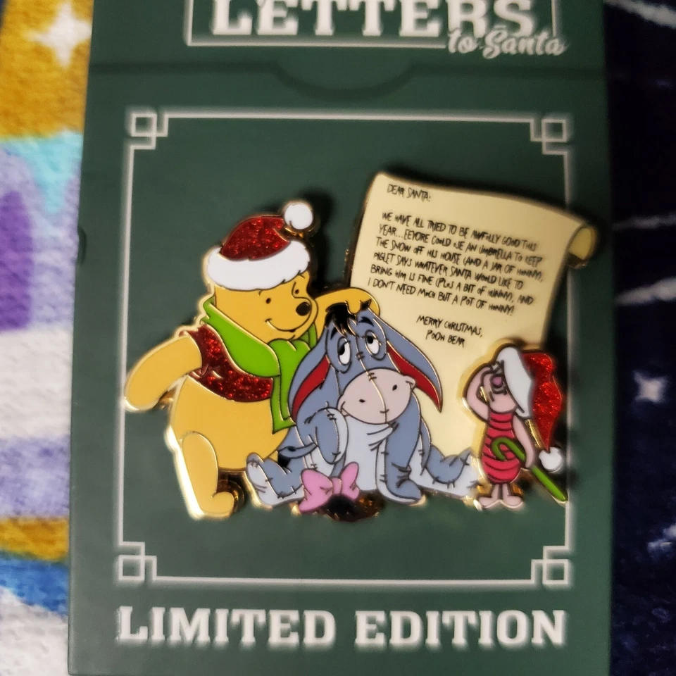 *набор из 4 значков* 2021 Disney Parks рождественские письма Санта-Пуху Джеку Гуфи Дональду - Изображение 2 из 4
