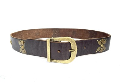 Authentic JOED-100% Leather Chocolate Brown Belt, Brass Size  display picture 2