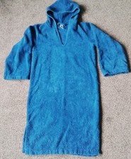 Boys La Redoute, age 10A  hooded all in one cover-up, pool, blue, towelling 