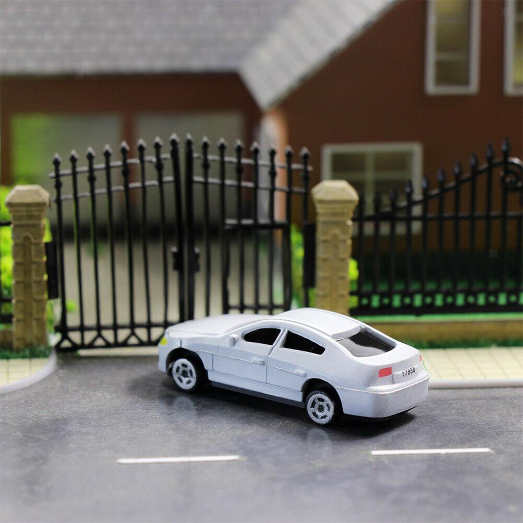 20 pezzi in scala HO modello di auto giocattolo 1:87 layout di architettura del foto 6