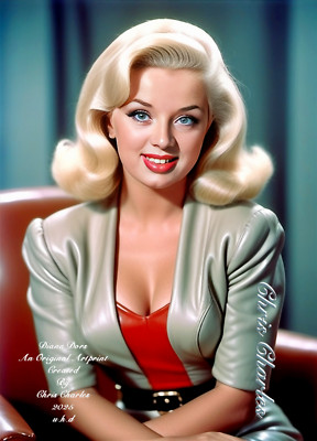 DIANA DORS von Chris Charles Ein Original KUNSTDRUCK A3 UHD Portrait