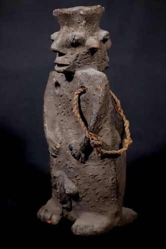 Art Africain - Ancienne Statue Janus en Terre Cuite de Devin Junkun - 20 Cms - Photo 4 sur 12