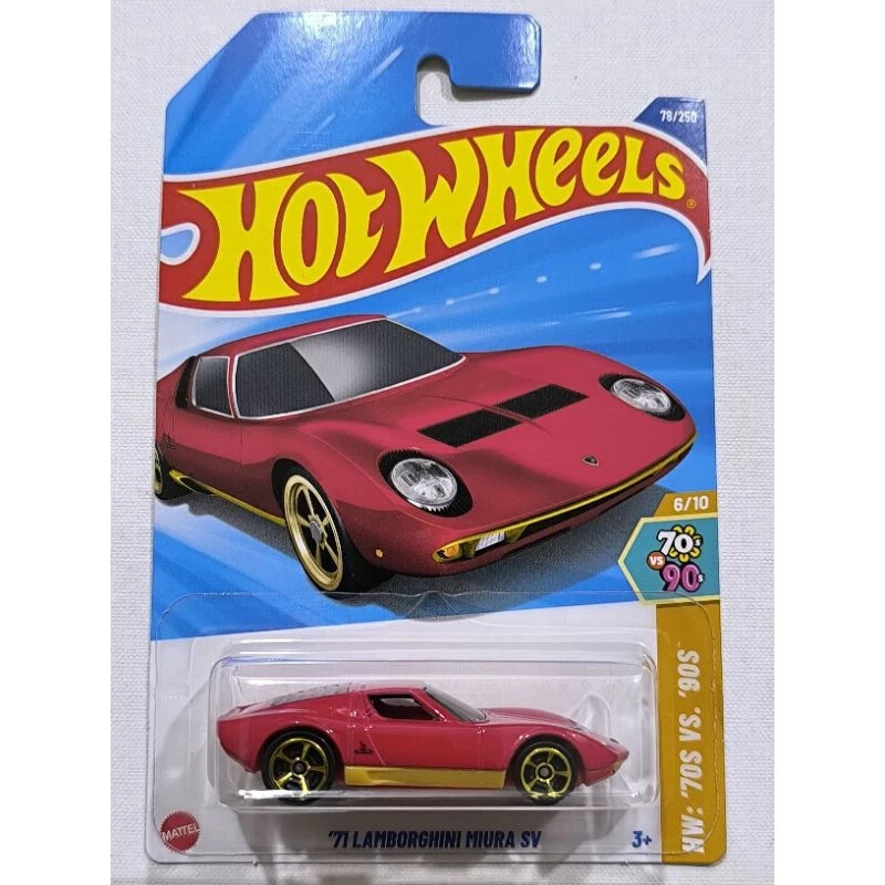 ミニカー PMA Lamborghini Miura Hot Wheels 2025 Case D Mainline - 71 Lamborghini Miura SV
