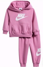 Nike Fleece Hoodie  Jogger 2 Piece Outfit Set Pink Size 6X / 7: NWT