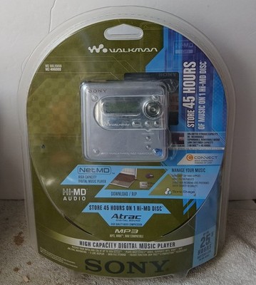 ポータブルプレーヤー SONY MD WALKMAN Hi-MD MZ-NH600 Sony Walkman MZ-NH600D Silver Silver (1 GB) Digital Media Player