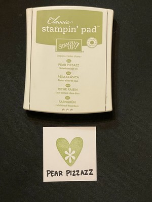 Stampin Up Classic Pear Pizzazz Retired Linen Dye Ink Pad READ