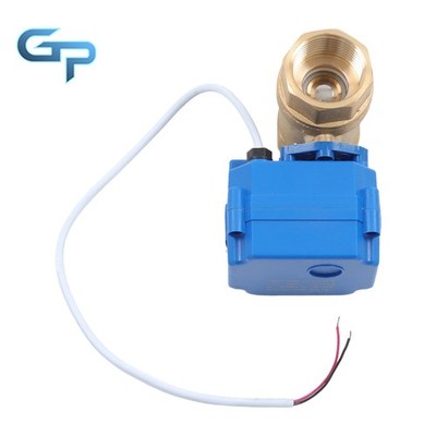 Auto Return Motorized Ball Valve 1'' Brass Standard Port 9-24V AC/DC
