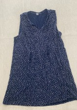 Old Navy Dress Womens Large Navy Blue V-Neck Sleeveless Drawstring Waist