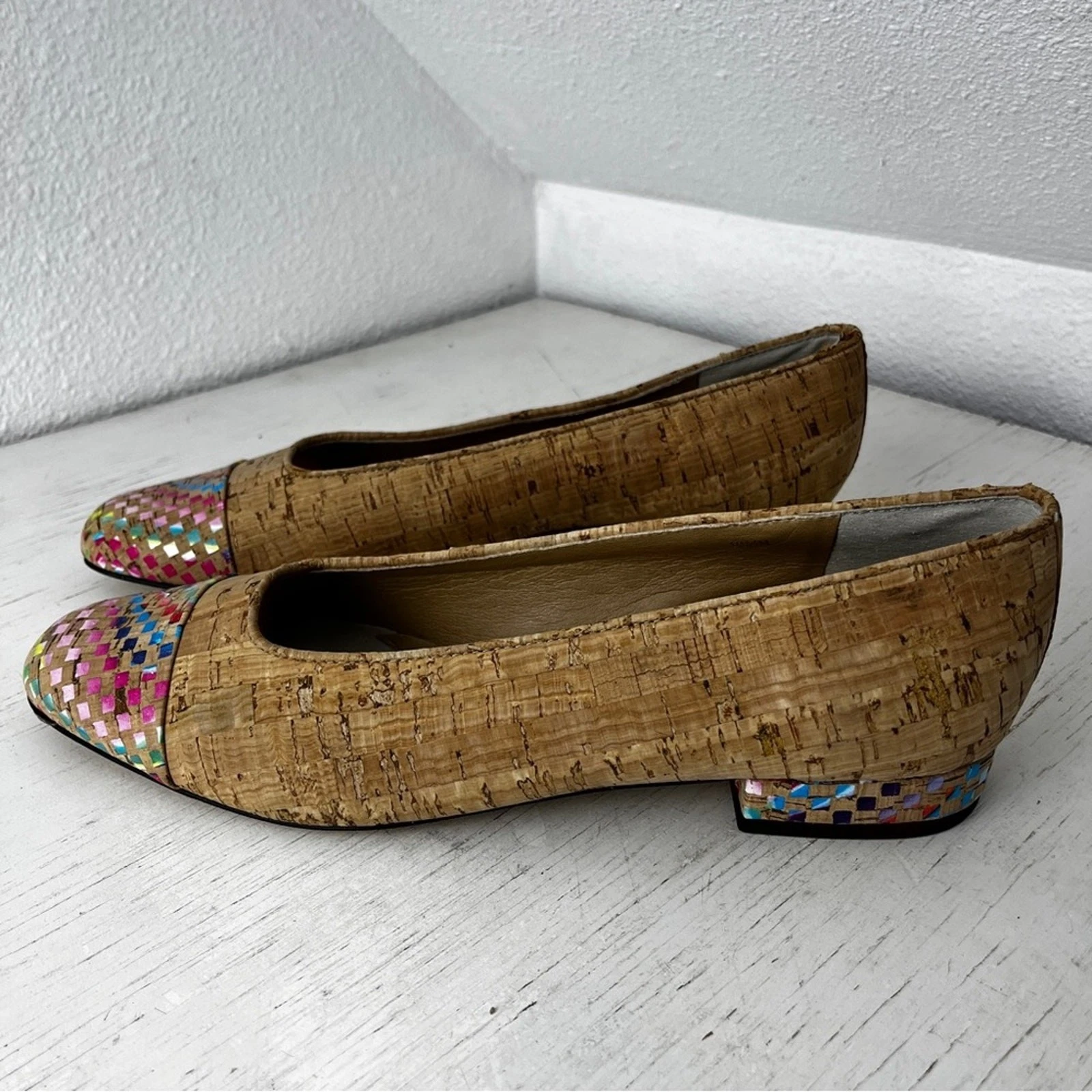 VANS Van Eli Nappa in pelle multicolore punta piatta misura 10 5 stretta