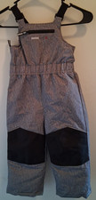 Swiss Tech Bib overall Snowsuit Toddler 3T Gray Black Reinforced Knees